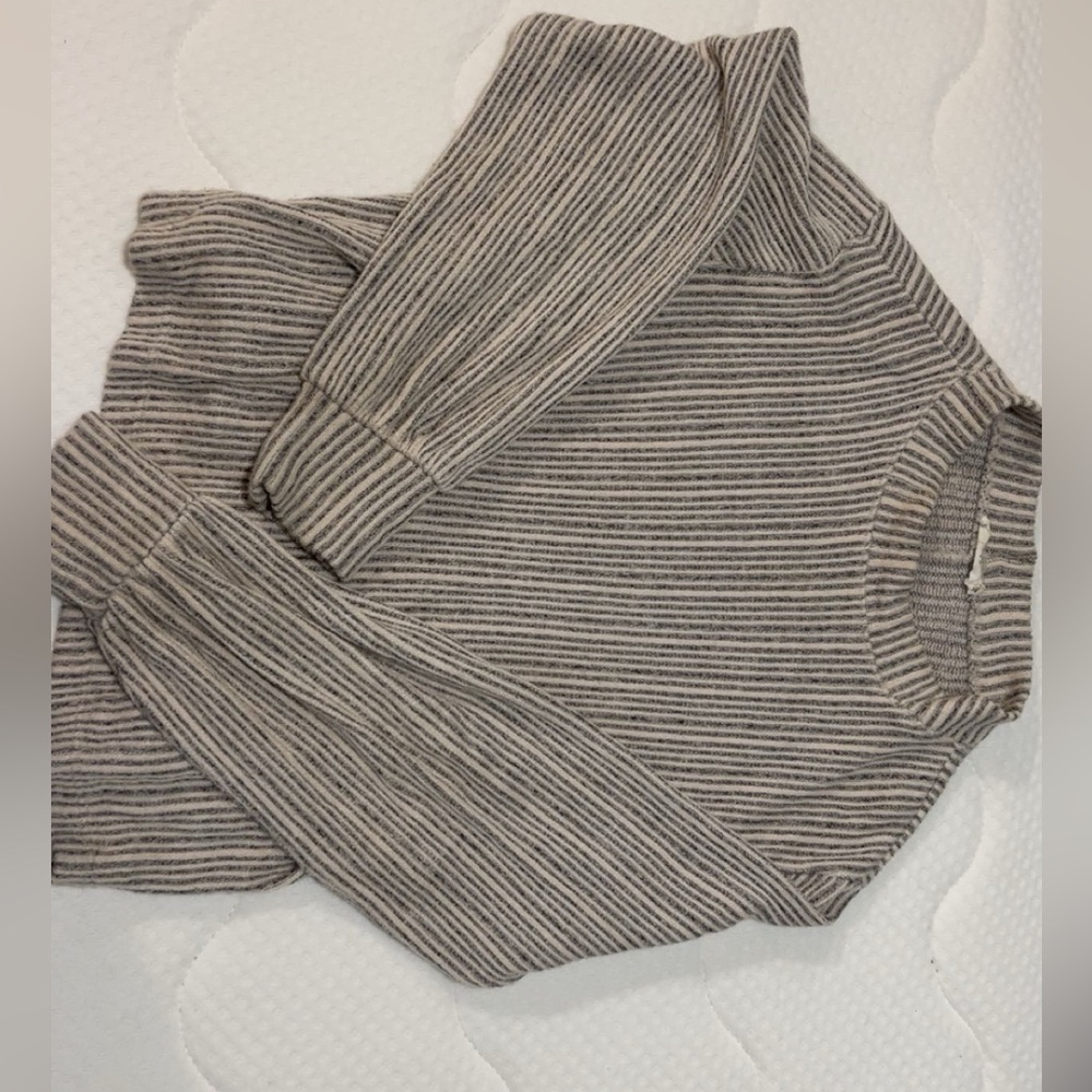 Lush Gray Striped Sweater
